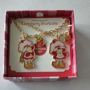 Strawberry Shortcake BFF Necklace Set Kids Gold-Tone